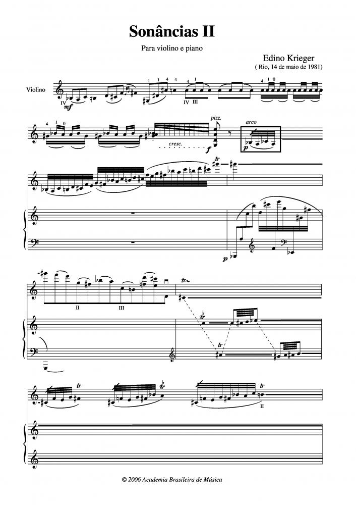 Sonâncias n.2 para violino e piano