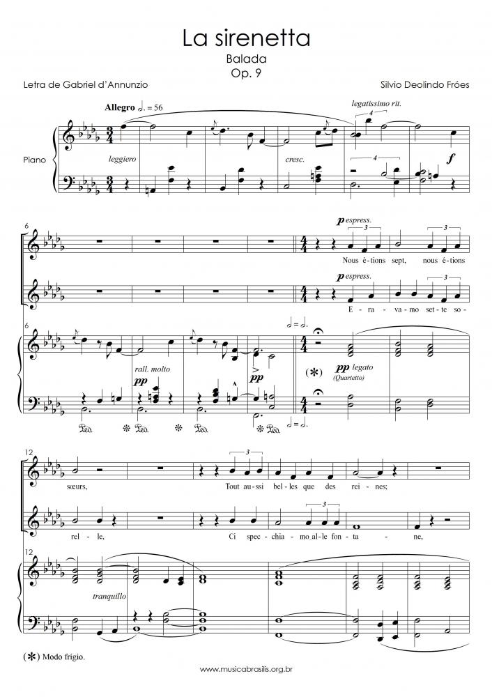 La sirenetta - Balada. Op. 9