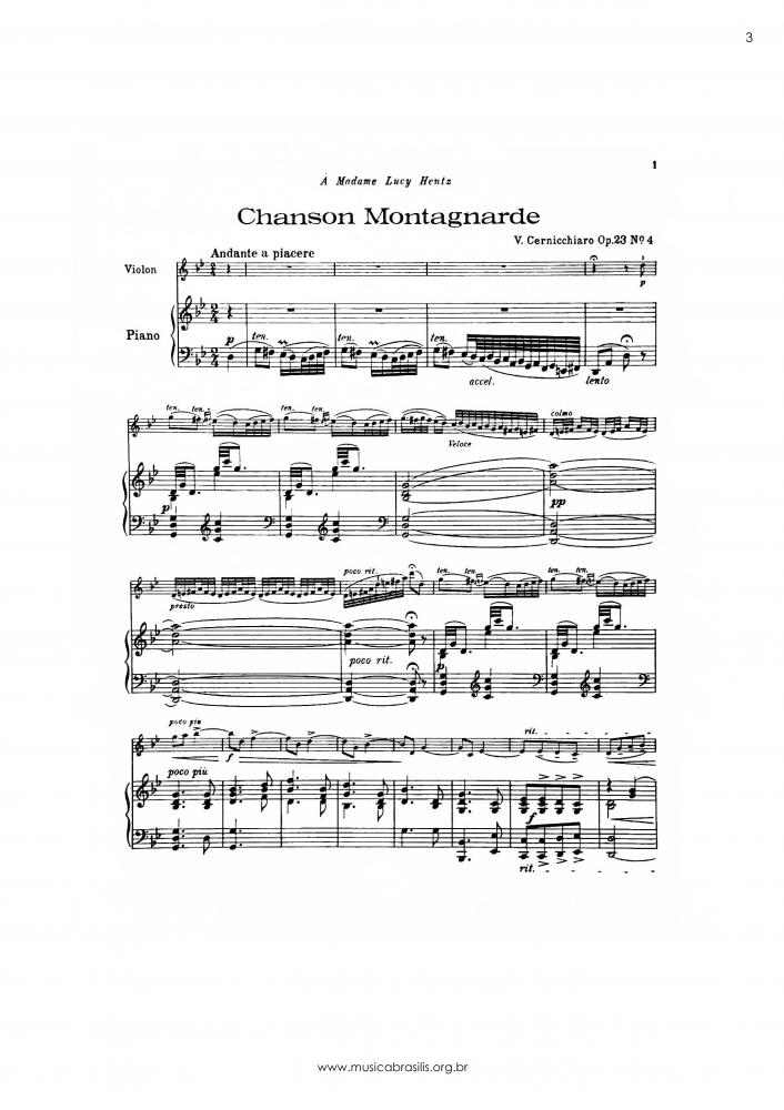 Chanson montagnarde - Op. 23, Nº 4