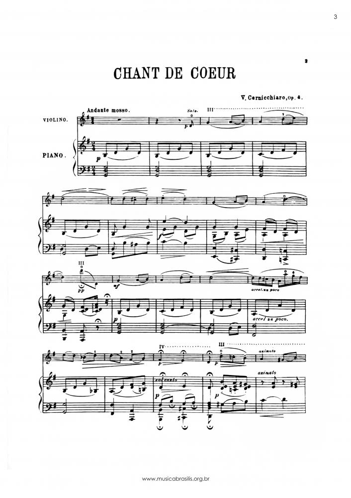 Chant du coeur - Op. 4