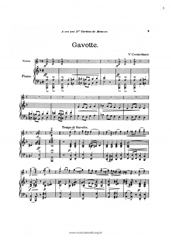 Gavotte - 8 Morceaux pour violon et avec accompagnement de piano, Nº 2